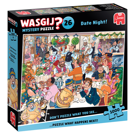 Rompecabezas Jumbo Wasgij Mystery 26 - ¡Cita nocturna!, 1000 piezas.