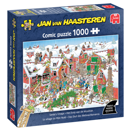 Rompecabezas Jumbo de Jan van Haasteren - Pueblo de Papá Noel, 1000 uds.