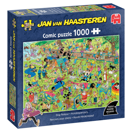 Rompecabezas Jumbo de Jan van Haasteren - campo para perros, 1000 uds.