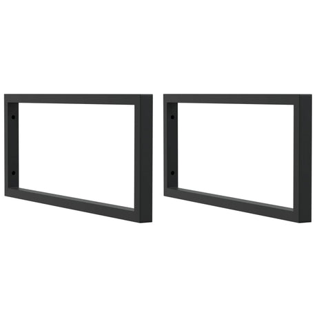 VidaXL soportes de pared para fregadero 2 piezas rectangulares acero negro