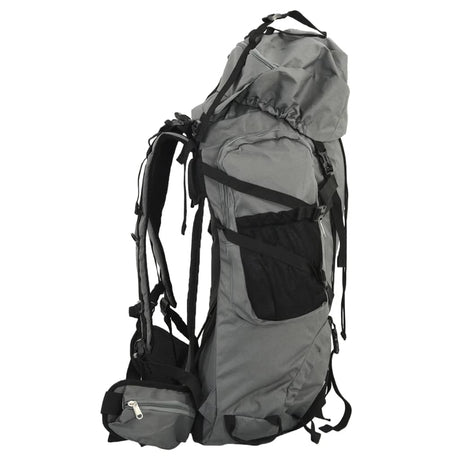 VidaXL mochila de senderismo 60 l tejido oxford gris