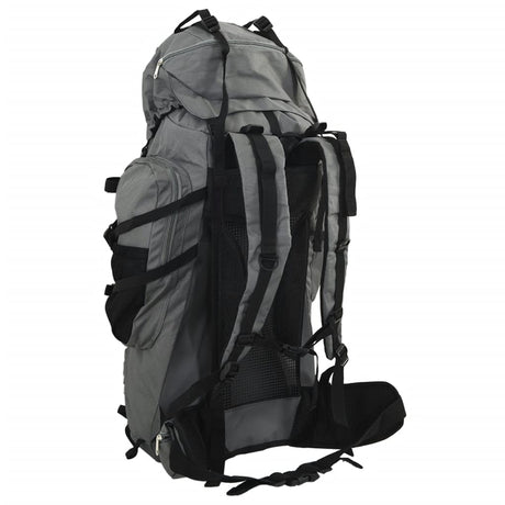 VidaXL mochila de senderismo 60 l tejido oxford gris