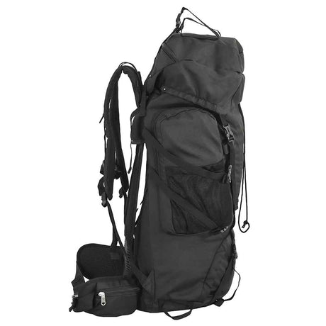 VidaXL mochila de senderismo 80 l tejido oxford negro