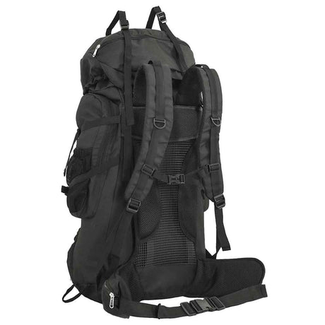 VidaXL mochila de senderismo 80 l tejido oxford negro