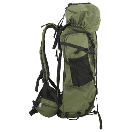 VidaXL mochila de senderismo 80 l tejido oxford verde militar