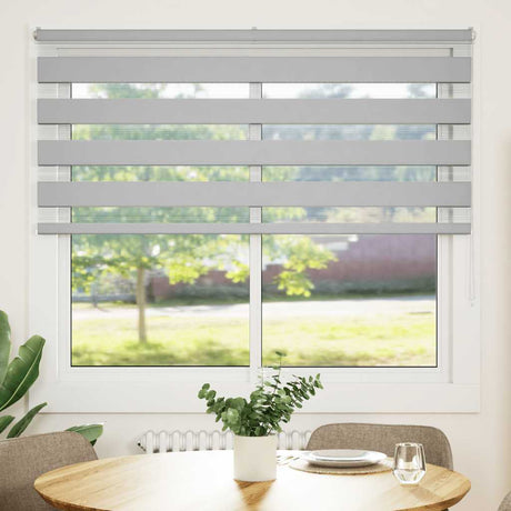VidaXL estor enrollable cebra 165x100 cm tela ancho 160,9 cm gris claro