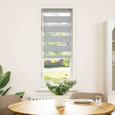 VidaXL estor enrollable cebra 40x150 cm tela ancho 35,9 cm gris claro