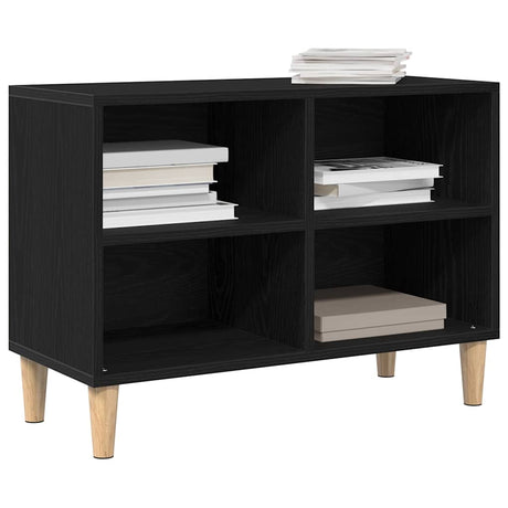 Vidaxl tv-kast 69,5 x 30 x 50 cm zwart eiken bewerkt hout