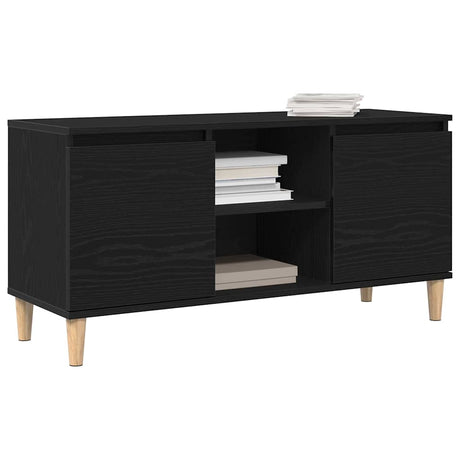 Vidaxl tv-kast 102 x 35 x 50 cm zwart eiken bewerkt hout