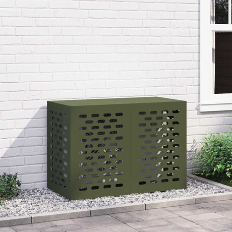 Vidaxl airconditioner hoes olijfgroen 100 x 50 x 70 cm staal