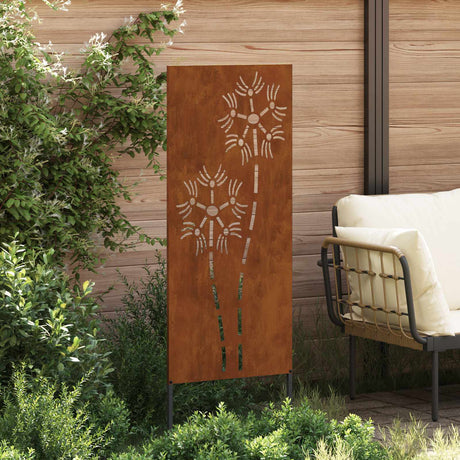 Vidaxl tuin privacy screen fretwerk roestig 50 x 140 cm weervast staal