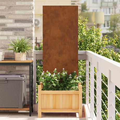Vidaxl tuin privacy screen fretwerk roestig 50 x 140 cm weervast staal