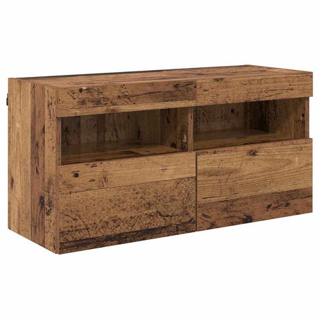 Vidaxl tv wandkast 80 x 30 x 40 cm oud hout bewerkt hout