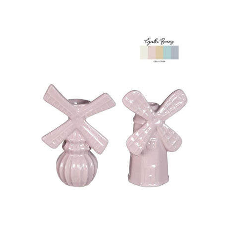 Ideas 4 estaciones jarrón molino de viento 10,5x6,5xh15,5cm 2 culo rosa suave