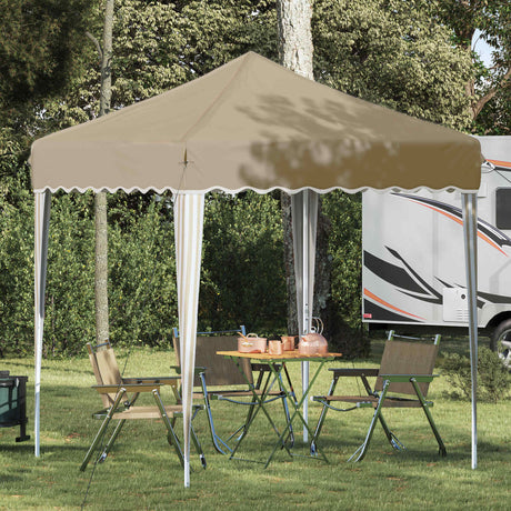 Vidaxl pop-up partytent 195 x 195 x 245 cm crèmekleurig oxford stof