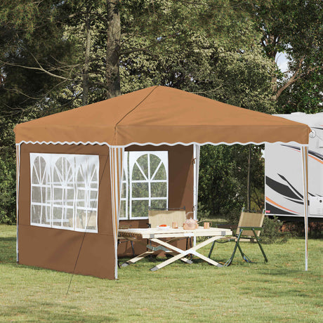 Vidaxl pop-up partytent 288 x 288 x 245 cm beige oxford stof