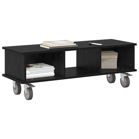 Vidaxl tv-standaard 100 x 35 x 35 cm zwart eiken bewerkt hout