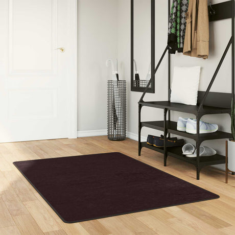 Vidaxl vloerkleedloper marsa antraciet 100 x 150 cm polyester en pvc