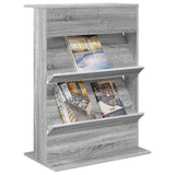 Vidaxl tijdschrift rek grijs sonoma 70 x 41 x 96 cm bewerkt hout