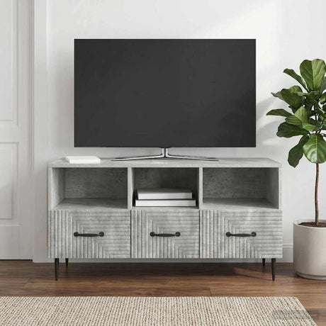 Vidaxl tv-kast met lade betongrijs 102 x 34,5 x 50 cm bewerkt hout