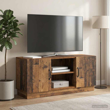 Vidaxl tv-kast 102 x 34,5 x 47 cm oud hout bewerkt hout