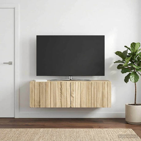 Vidaxl wandbeugel tv-kast 98 x 31 x 30 cm sonoma eiken bewerkt hout