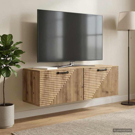 Vidaxl wandbeugel tv-kast 98 x 31 x 30 cm artisanaal eiken