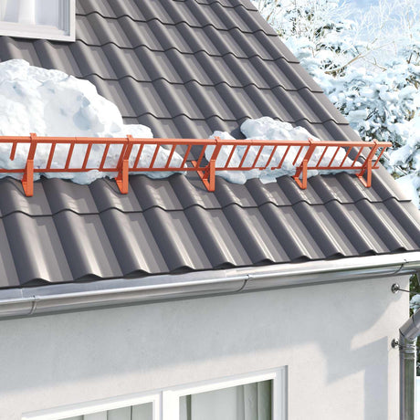 Vidaxl sneeuwbeveiligingsteun rood 29,5 x 3 x 34,5 cm staal