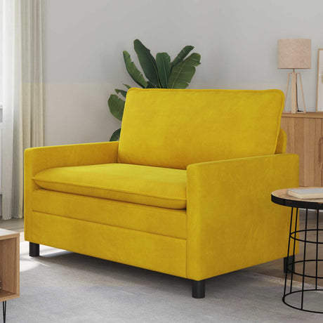 Vidaxl bank geel 126 x 81 x 87,5 cm fluweel