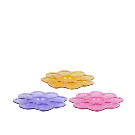 Plato Decoris flor cristal 3 surtido ø20,7xh2cm