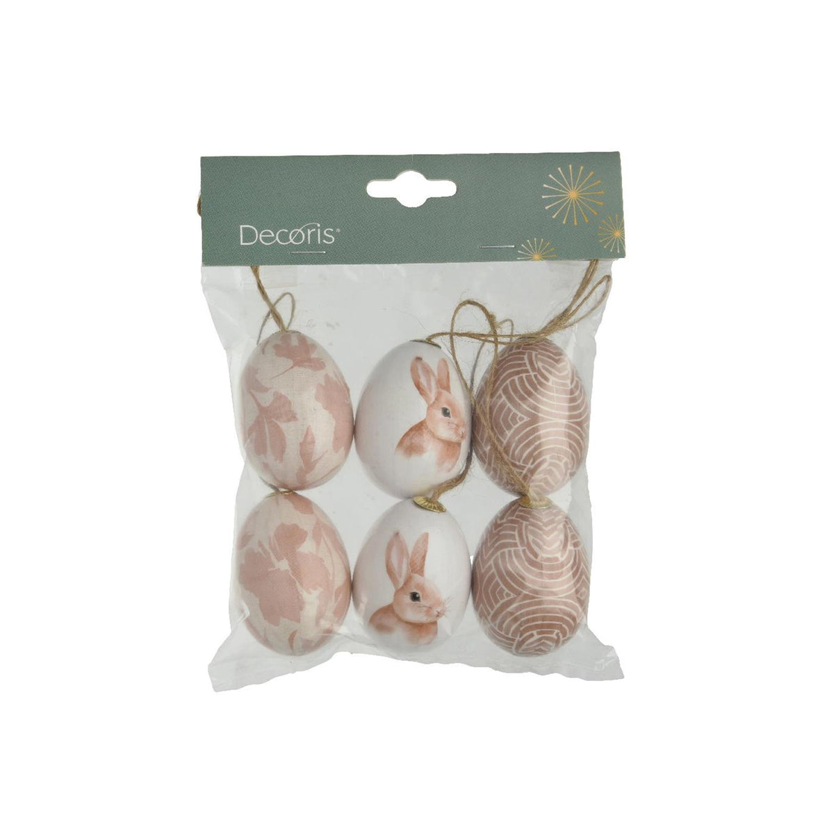 Decoris decoración colgante huevo espuma ø4xh6cm