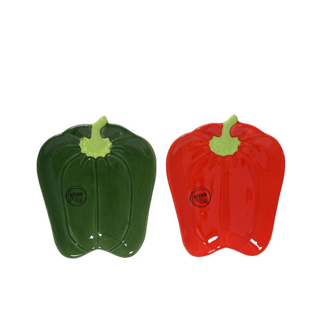 Decoris plato pimiento dolomita 16x13x2cm 2 surtidos