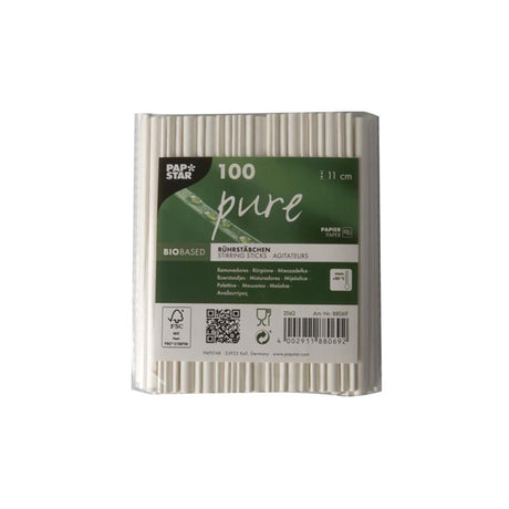 Varillas para mezclar papstar 88069 blanco