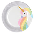 Papstar set de 10 platos de cartón unicornio ã˜23cm