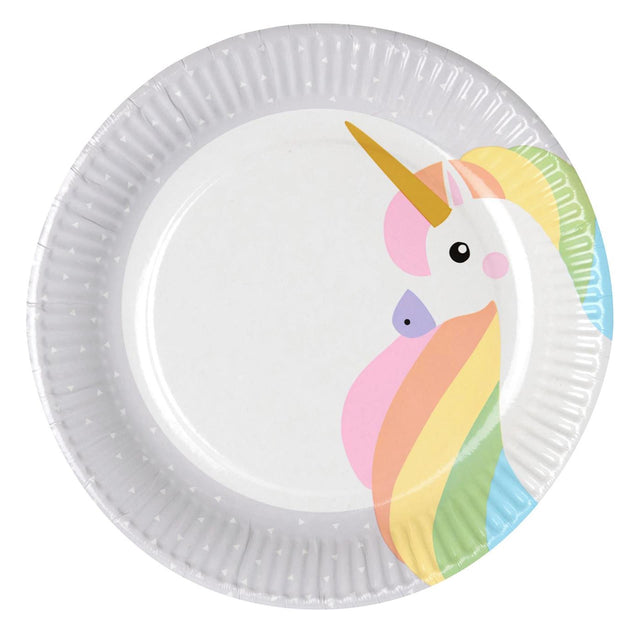 Papstar set de 10 platos de cartón unicornio ã˜23cm