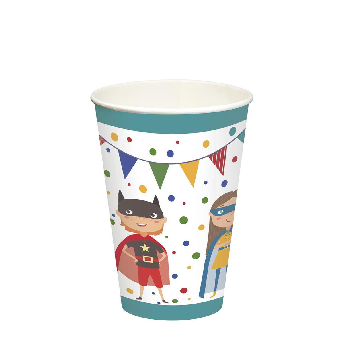 Papstar juego de 10 vasos superhéroe cartón 0,2l ã˜7x9,7cm