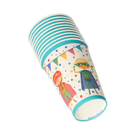Papstar juego de 10 vasos superhéroe cartón 0,2l ã˜7x9,7cm