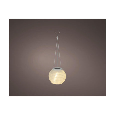 Lumineo farol solar nylon blanco ø15xh10cm