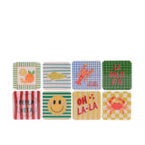 Posavasos Decoris con estampado madera 9,5x9,5x0,5cm