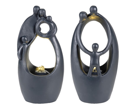 Fuente Lumineo poliresina l15-w18-h35cm antracita