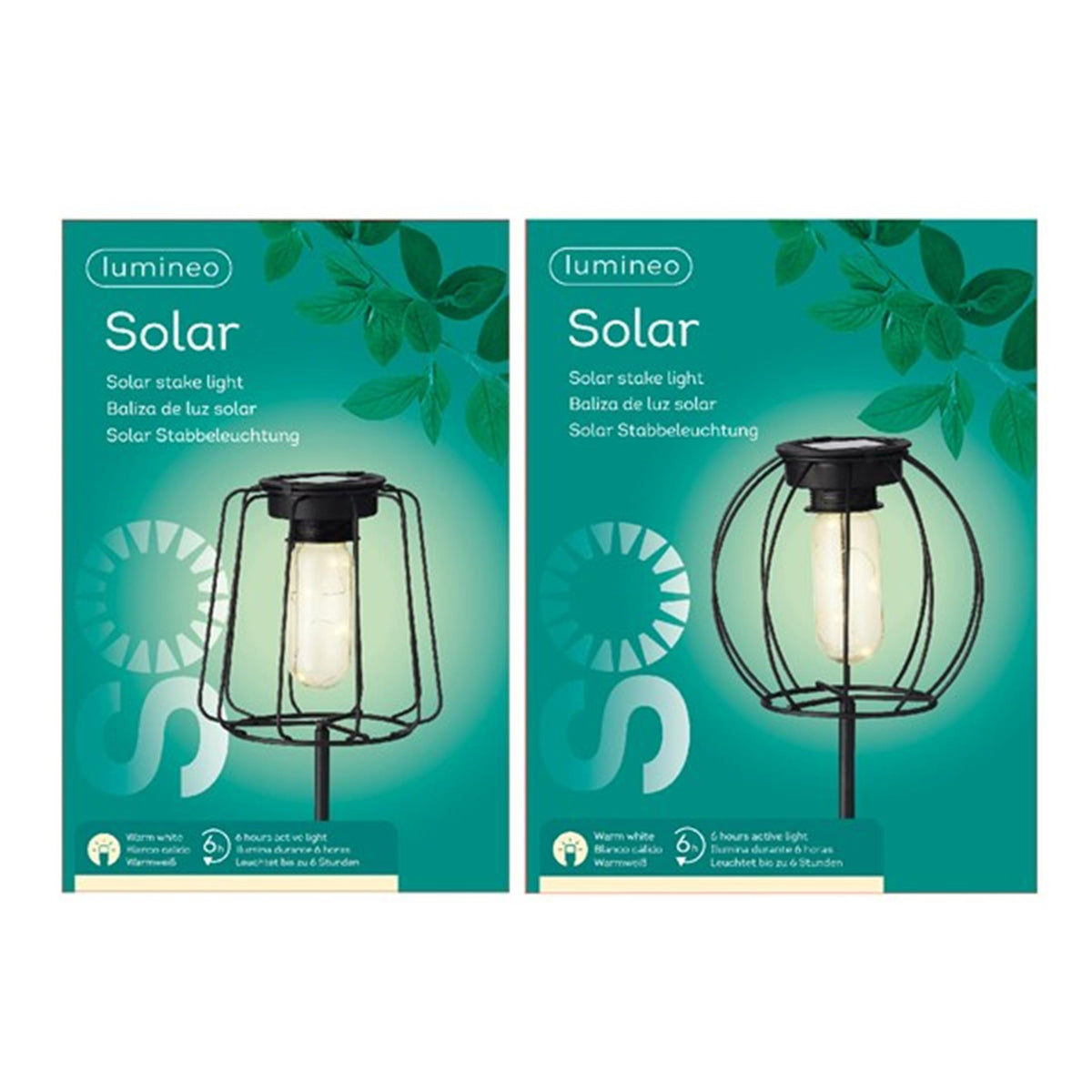 Linterna solar LED Lumineo con enchufe de ø13cm. altura 49cm.