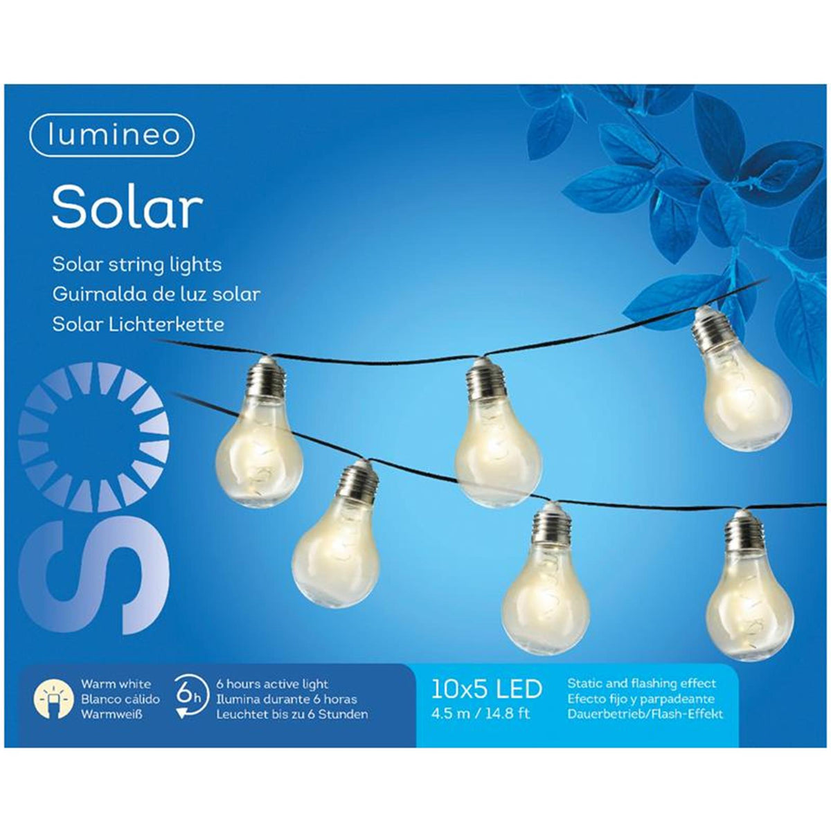 Guirnalda de iluminación solar Lumineo micro LED 450cm