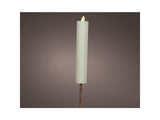 Antorcha de vela solar LED Lumineo ø4-h90cm blanca