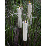 Antorcha de vela solar LED Lumineo ø4-h90cm blanca