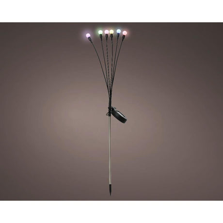 Lumineo enchufe solar para jardín h70cm luciérnaga multicolor