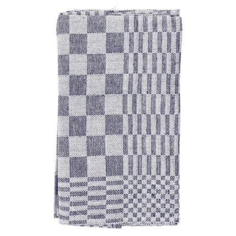 Paños de cocina cuadros 60x65 azul pack de 6 uds.