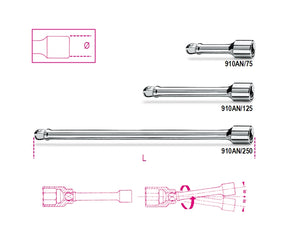 Extensiones Beta 3 8”, orientables 910an 250 - 009100829