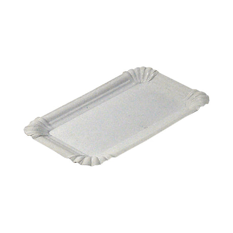 Platos de cartón sin forro dúplex blanco 12x19cm (1000 piezas)