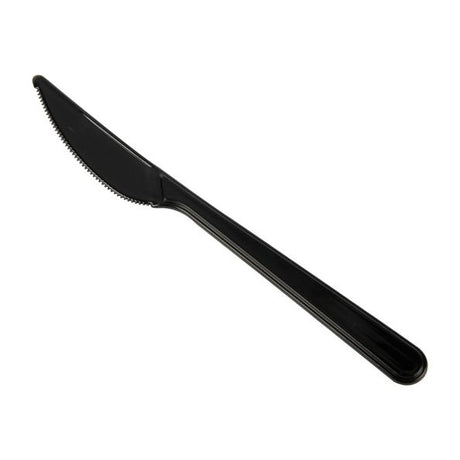 Cuchillo reutilizable negro pp 185 mm (50 piezas)