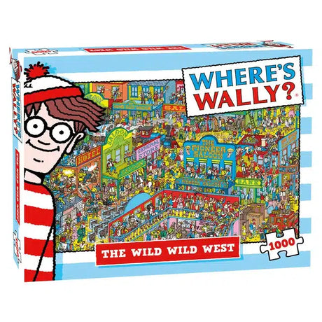 Un montón de regalos rompecabezas donde está wally salvaje oeste 1000 piezas